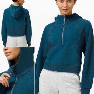 Lululemon  2021 cuba Oversized 1/2 Zip Hoodie Blue Borealis EUC XL/XXL